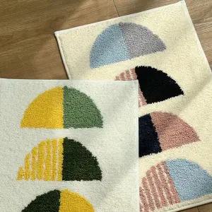 [한스갤러리]하프문 욕실 매트 현관 화장실 패브릭 발매트 주방매트(2sizes)