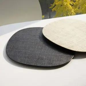 놋담 옻칠 삼베 정사각 트레이 블랙/실버 택1