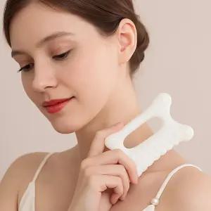 세라믹 괄사 마사지기 얼굴 바디 승모근 목 두피 머리 종아리 경락 림프순환 안마용품