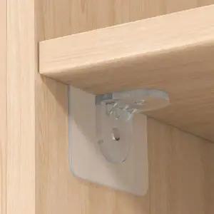 강력고정 칸막이 투명 아크릴 선반받침 홀더 다용도 깔끔한 나무 거실수납장