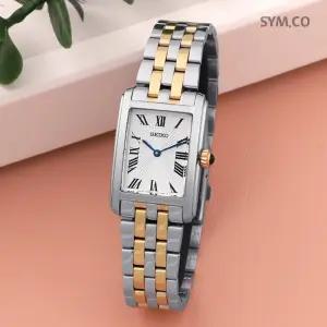 세이코 SWR087P1 에센셜 쿼츠 컨셉츄얼 골드콤비 세르띠에 여자 메탈 시계 c