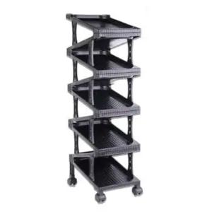 공간활용 9단 신발장 세로형 좁은 틈새 운동화 슈즈 렉 사선 무빙 현관 수납 선반