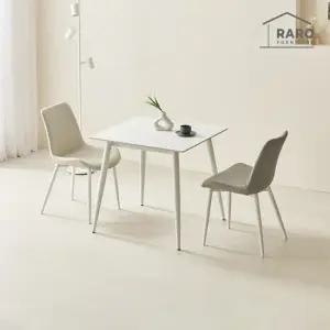 라로퍼니처 폴로 800 포세린 통 세라믹 2인 식탁 세트  식탁+의자2)