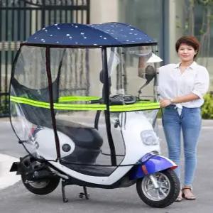 전기 전동 스쿠터 햇빛가리개 전기자전거 여행용 캐노피 커버 하이바