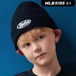 [MLB키즈]홑겹 골지 흘리미 비니 NY (Black)