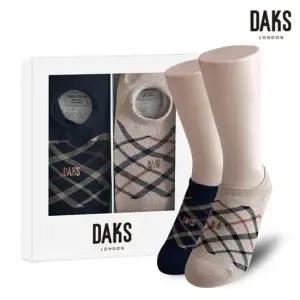 닥스양말 숙녀2족 선물세트 파일덧신 닥스사선체크 25916