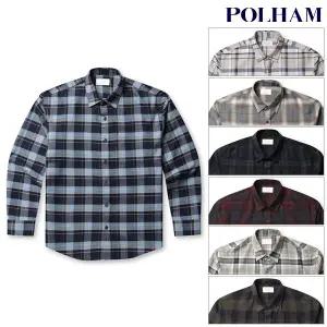 [폴햄] PHF4WC1013 남성 플란넬 체크 셔츠