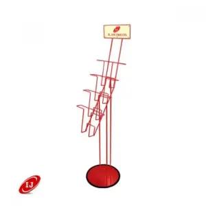 카다로그 스탠드 CDS-5-1R RED A4 4단 리플렛꽂이 리플렛거치대 카다로그꽂이 팜플렛꽂이