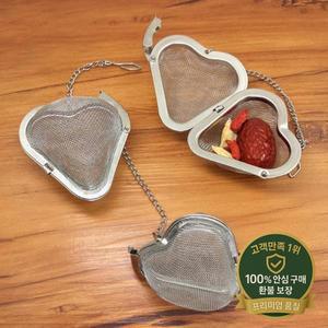 스테인리스 스틸 향신료 필터 볼 2개 주방용 조미료 거름망 낙하 방지 후크 차/소금물 여과용