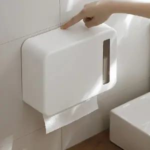 무타공 핸드타올케이스 페이퍼타올 디스펜서 화장실티슈 키친타올 슬림디자인 키친타올 케이스 대용량 실용