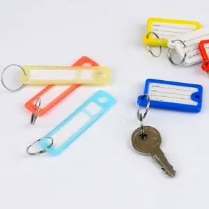 키홀더 열쇠고리형 사각 컬러 네임텍 열쇠고리 (WFJJSNZ)