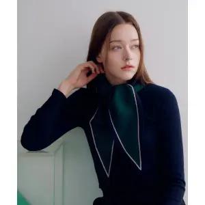 [롯데백화점]루이까또즈 울 캐시미어 니트 머플러 쁘띠 라보 그린 2DKC800GR