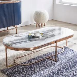 아먼드 스텐 로즈골드 대리석 거실 소파 테이블 좌탁