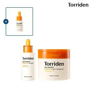 [SET] 토리든 셀메이징 비타C 브라이트닝 앰플 30ml + 토닝 패드 70매 (+비타앰플 10ml)