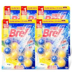 브레프 파워액티브 변기세정제 스파클링 레몬 50g 2개입 5팩 (10개)