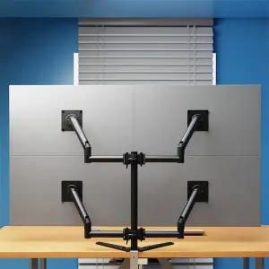 [프리폼]M15 쿼드 모니터암 사무 업무용 방송국 주식 금융 보안용 4대모니터 스탠드 거치대