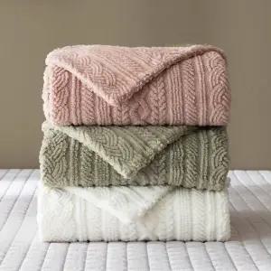 [애끌리아] 니트 볼륨 DI 극세사 담요 1장(슈퍼싱글)