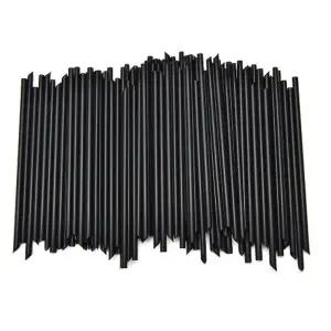 베이직 블랙스트로우 100개 세트/빨대/굵은/스텐레스/플라스틱/커피/30CM/스텐/자바라/개별/포장/28CM/롱