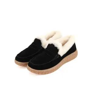 [BABARA]바바라 소가죽 페니로퍼 스웨이드 몰드창 여성 퍼 로퍼 3cm_AAH567