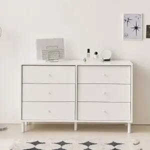 보루네오 마르체 폴라 E0자재 6단 파티션 와이드 서랍장 1200 BOW521C (착불)