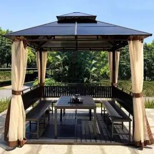 정자 파고라 야외 옥상 바베큐장 오두막 조립식 가제보 원두막 테라스