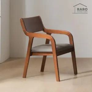 [무료배송] 라로퍼니처 라인 참죽나무 원목 식탁 의자 카페 인테리어 체어