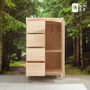 [착불배송] 노송가구 샤르망 편백나무 멀티 4단서랍 수납장