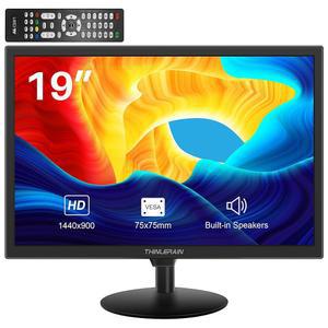 얇은 레인 19인치 컴퓨터 모니터 1440x900 PC 모니터, HDMI VGA AV BNC USB 포트, 60Hz, 5Ms, VESA, 오피스 홈용 디스플레이 내장 스피커 포함