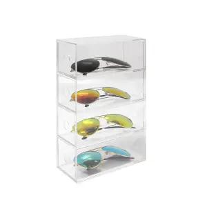 보안경 보관함 정리함 서랍 투명 작은 1단 상자 장비 안경 디피 디스플레이