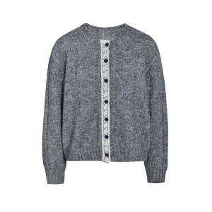 [JJ지고트](신세계 사우스시티)플로럴 배색 레이스 라운드넥 가디건 GRBN1CD551