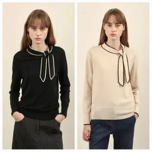 갤러리아 네크 타이 배색 풀오버 VOCBL4W9121