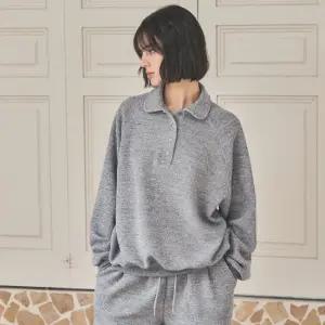 [반원 아틀리에] A3473 하울 칼라 스웨트 셔츠_Melange gray