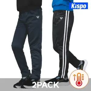 [키스포] (기모)심플+2선라인바지 2PACK