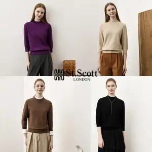 [St.Scott] 세인트 25FW 하프넥 치즈 볼륨 니트 4종