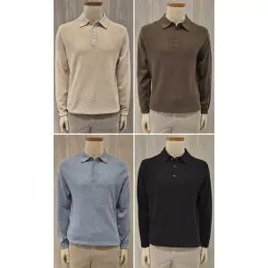 [올젠](신세계 사우스시티)2025FW 남성 에센셜 조직 카라 스웨터 ZF4E1203 5종택1