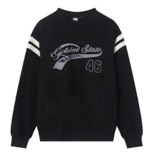 NBA 공용 GSW 스포티 캐쥬얼 레터링 오버핏 맨투맨 티셔츠 N253TS021P