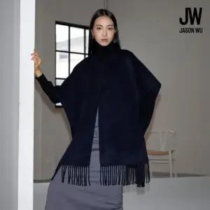 제이슨우 25FW Sophie 울 핸드메이드 프린지 케이프 숄 (4 COLORS)
