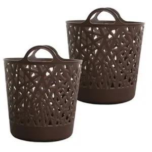 올맘 다용도 대용량 빨래바구니 40L_초코브라운 2개