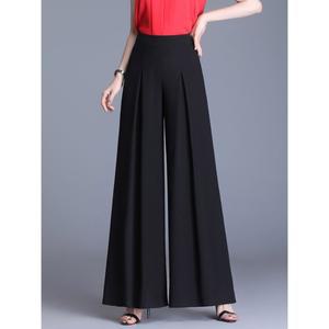 라틴 라인댄스 와이드 댄스 여자 검은색 통바지 하이웨스트 팬츠 바지 27(허리 볼룸 2피트)