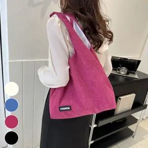 [콩심팥심]깔끔한 전체 코듀로이 소재 데일리 패션 숄더백 가을에코백