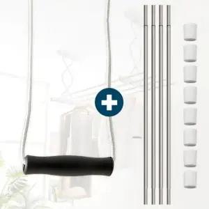 고품질 22파이 빨래건조대 천장 끈포함 파이프세트 2단 (WD95288)