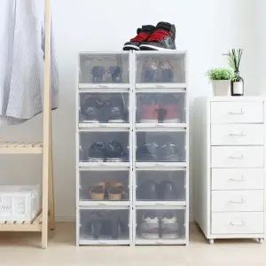 고품질 신발 슈즈보관함 수납정리박스 슬라이딩 투명 대형 3P (WD95302)