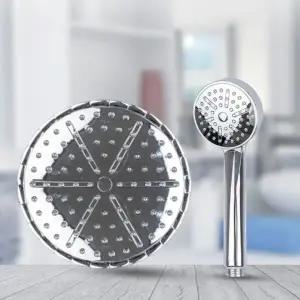고품질 샤워헤드 실버 세트 수전 해바라기 헤드 원형 욕실 (WD95008)