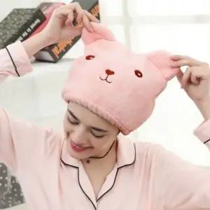 고품질 헤어수건 헤어드라이타올 핑크 헤어타올 머리말리는수 (WD957E5)