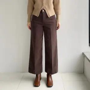 기모 골덴크롭팬츠 겨울 하우룩 밴딩 코듀로이 9부 10부 통바지