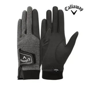 캘러웨이 2025 윈터 옵티 히트 남성용 양손 방한 합피장갑 그레이