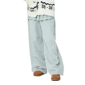 [소이] 여자 겨울신상 사이드폴딩기모와이드바지(25W0251)