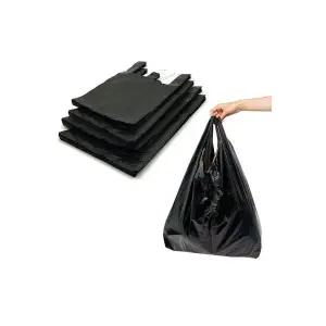 자우버탁 손잡이 비닐봉투 4호 검정 200매 마트봉투 32x52cm