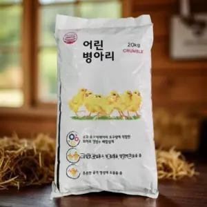 어린 병아리 사료 가루 대용량 청계 백봉 오골계 모이