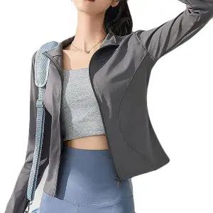 [콩심팥심]여성 필라테스 운동복 요가복 상의 긴팔 집업 자켓